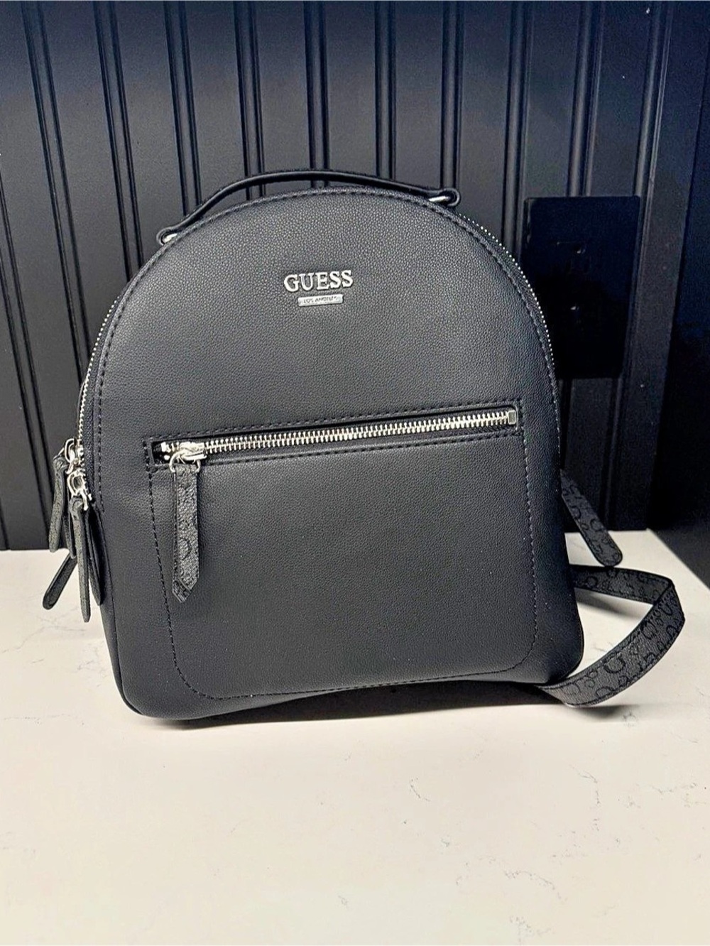 GUESS Black Logo Backpack